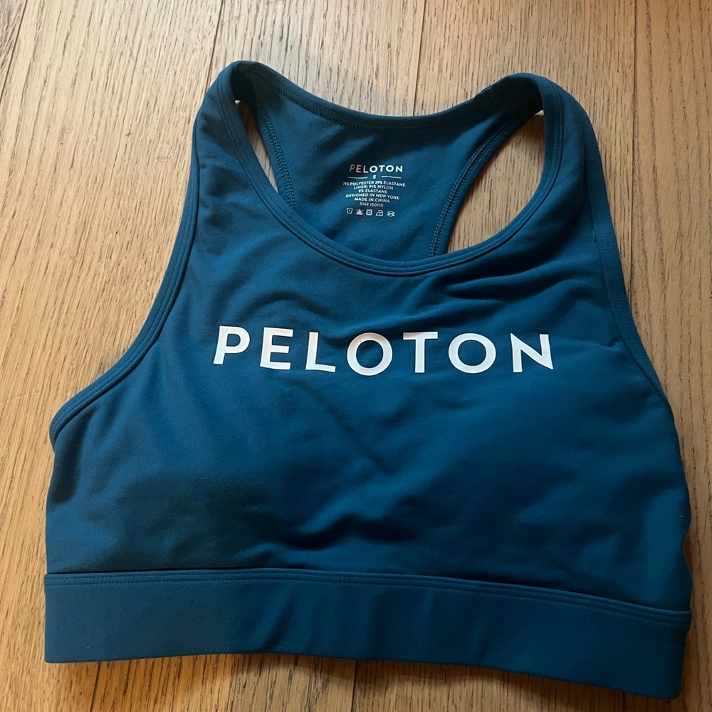 Peloton Blue Racerback Sports Bra for Medium Impact